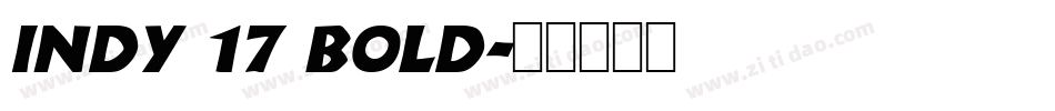 Indy 17 Bold字体转换